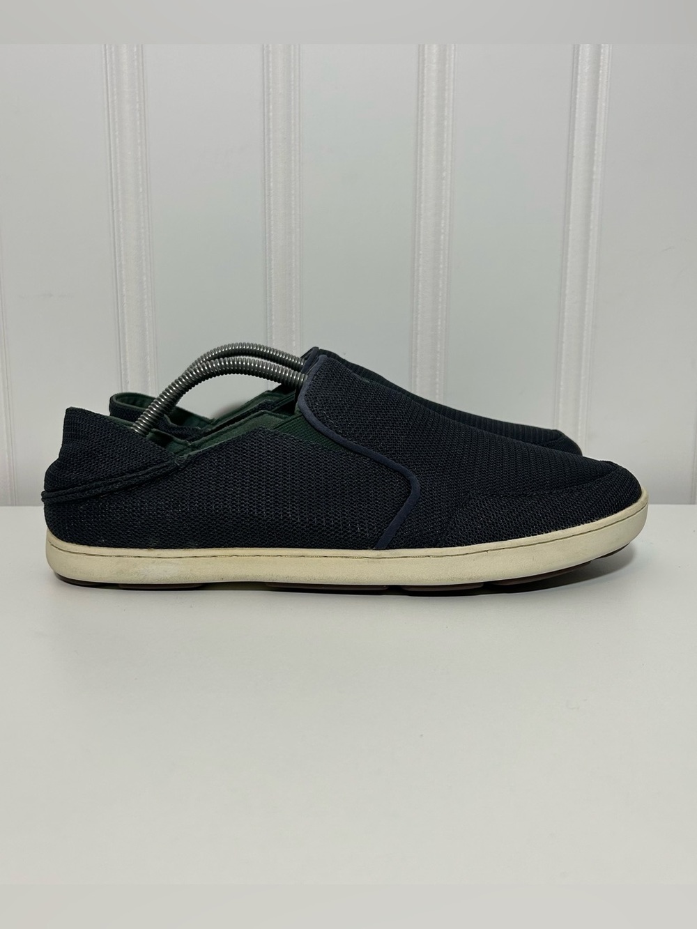 Olukai nohea mesh blue green Men's Slip-On Canvas Sneakers in Navy